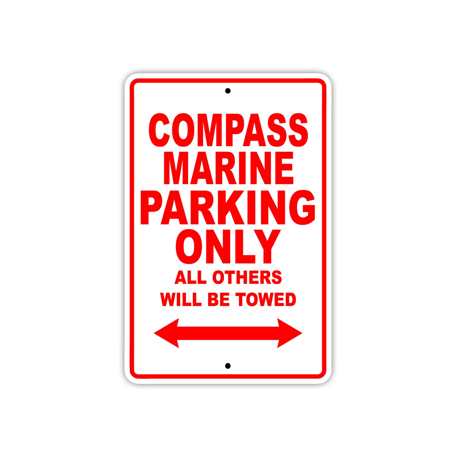 Compass Marine Boats Parking Only All Others Will Be Towed Sea Ocean Beach Lake Boat Aluminum Metal Sign Plate