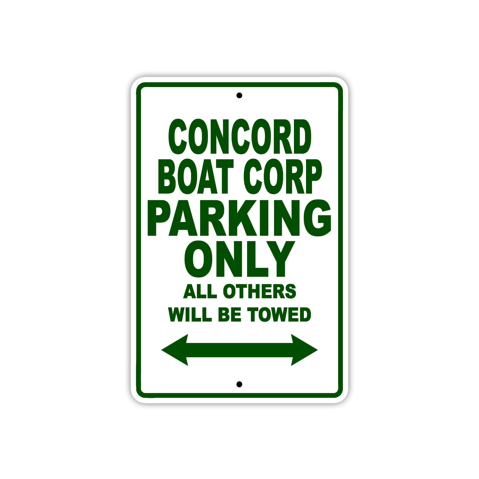 Concord Boat Corp Boats Parking Only All Others Will Be Towed Sea Ocean Beach Lake Boat Aluminum Metal Sign Plate