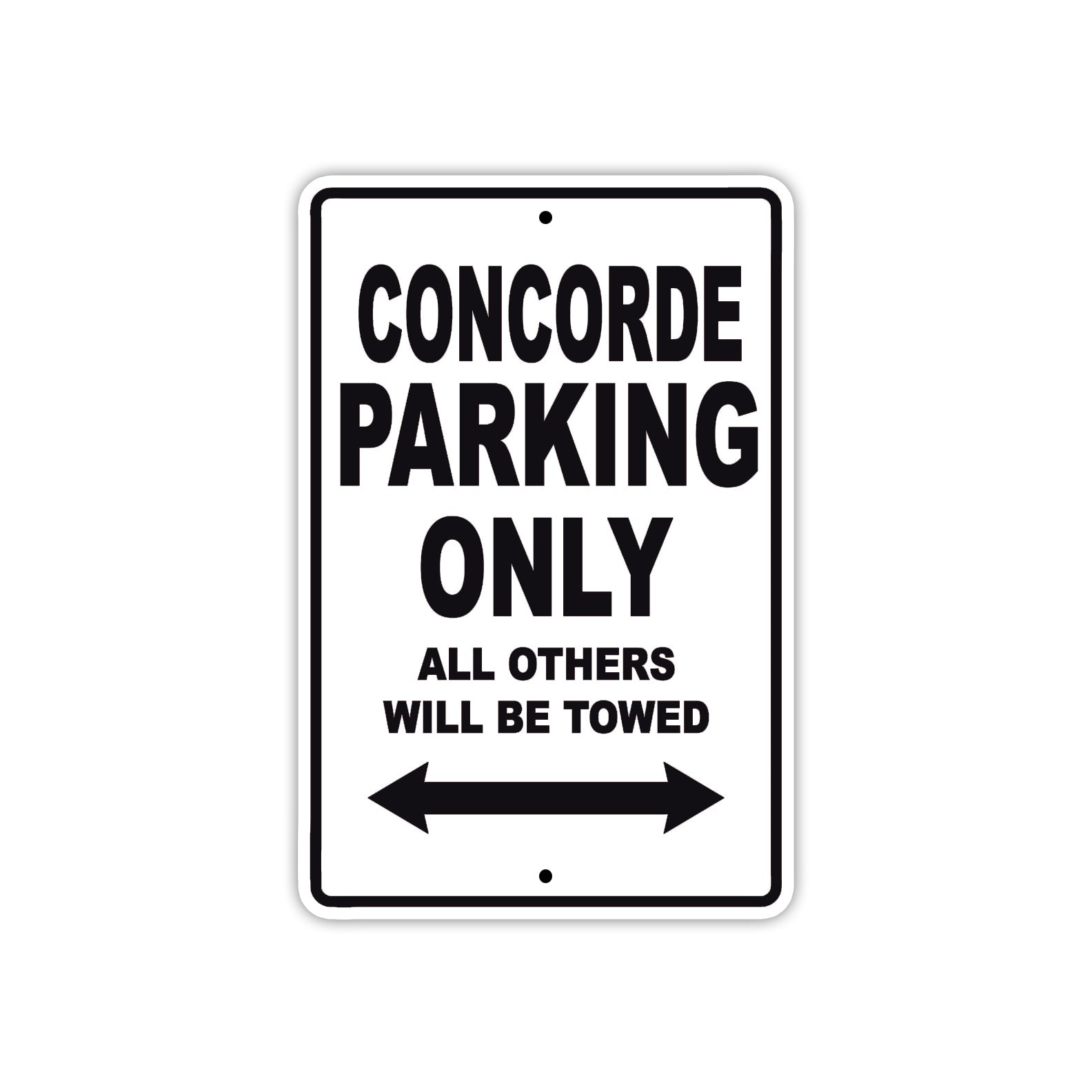 Concorde Boats Parking Only All Others Will Be Towed Sea Ocean Beach Lake Boat Aluminum Metal Sign Plate