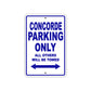 Concorde Boats Parking Only All Others Will Be Towed Sea Ocean Beach Lake Boat Aluminum Metal Sign Plate