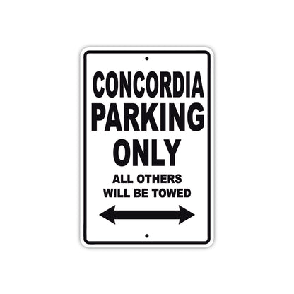 Concordia Boats Parking Only All Others Will Be Towed Sea Ocean Beach Lake Boat Aluminum Metal Sign Plate