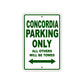 Concordia Boats Parking Only All Others Will Be Towed Sea Ocean Beach Lake Boat Aluminum Metal Sign Plate
