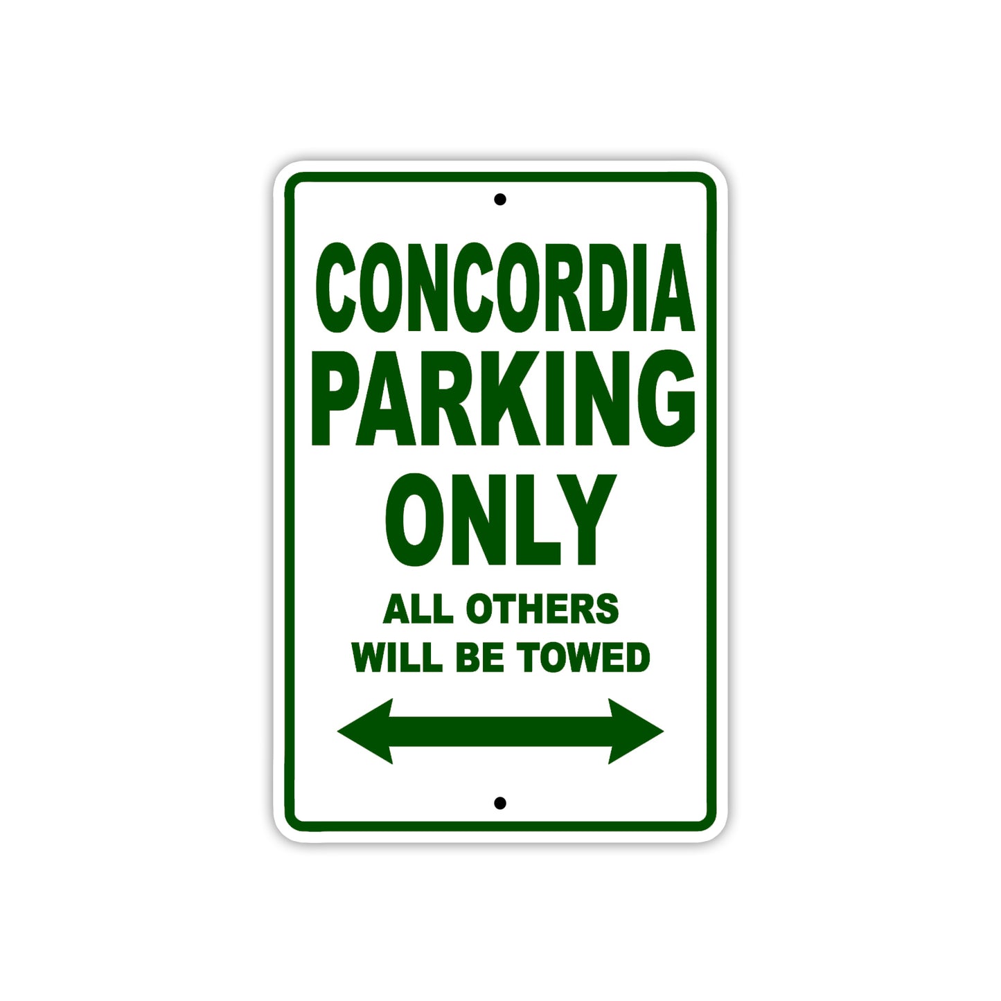 Concordia Boats Parking Only All Others Will Be Towed Sea Ocean Beach Lake Boat Aluminum Metal Sign Plate