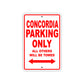 Concordia Boats Parking Only All Others Will Be Towed Sea Ocean Beach Lake Boat Aluminum Metal Sign Plate