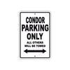 Condor Boats Parking Only All Others Will Be Towed Sea Ocean Beach Lake Boat Aluminum Metal Sign Plate
