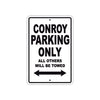 Conroy Boats Parking Only All Others Will Be Towed Sea Ocean Beach Lake Boat Aluminum Metal Sign Plate