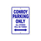 Conroy Boats Parking Only All Others Will Be Towed Sea Ocean Beach Lake Boat Aluminum Metal Sign Plate