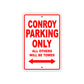Conroy Boats Parking Only All Others Will Be Towed Sea Ocean Beach Lake Boat Aluminum Metal Sign Plate
