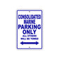 Consolidated Marine Boats Parking Only All Others Will Be Towed Sea Ocean Beach Lake Boat Aluminum Metal Sign Plate
