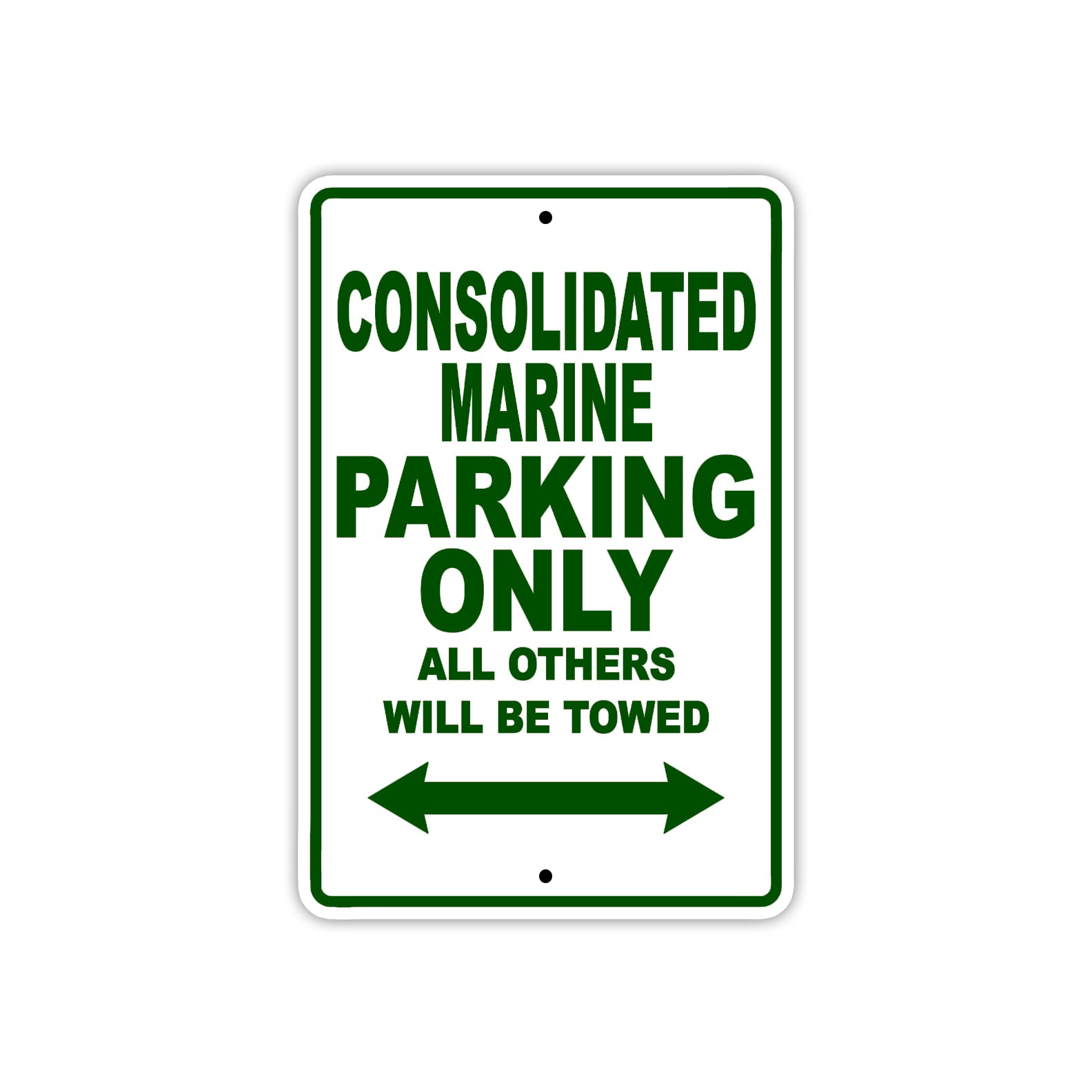 Consolidated Marine Boats Parking Only All Others Will Be Towed Sea Ocean Beach Lake Boat Aluminum Metal Sign Plate