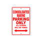 Consolidated Marine Boats Parking Only All Others Will Be Towed Sea Ocean Beach Lake Boat Aluminum Metal Sign Plate