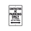 Constructors Inc Boats Parking Only All Others Will Be Towed Sea Ocean Beach Lake Boat Aluminum Metal Sign Plate
