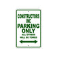Constructors Inc Boats Parking Only All Others Will Be Towed Sea Ocean Beach Lake Boat Aluminum Metal Sign Plate