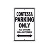 Contessa Boats Parking Only All Others Will Be Towed Sea Ocean Beach Lake Boat Aluminum Metal Sign Plate