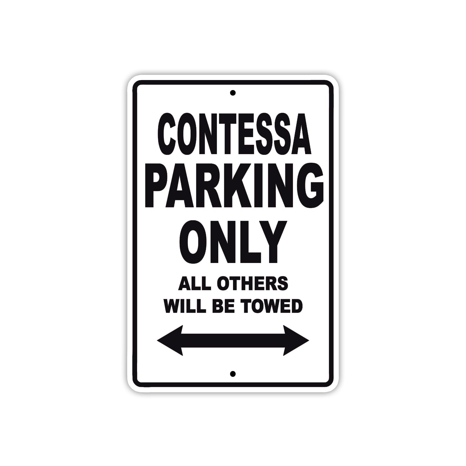 Contessa Boats Parking Only All Others Will Be Towed Sea Ocean Beach Lake Boat Aluminum Metal Sign Plate