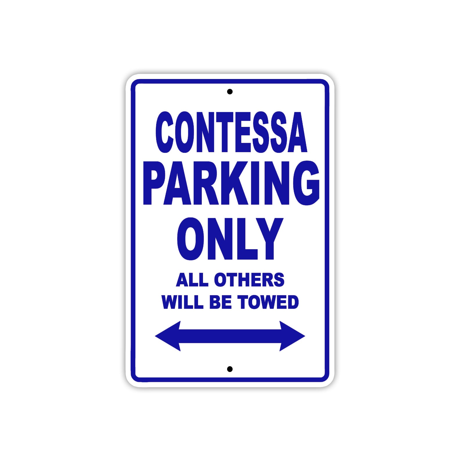 Contessa Boats Parking Only All Others Will Be Towed Sea Ocean Beach Lake Boat Aluminum Metal Sign Plate