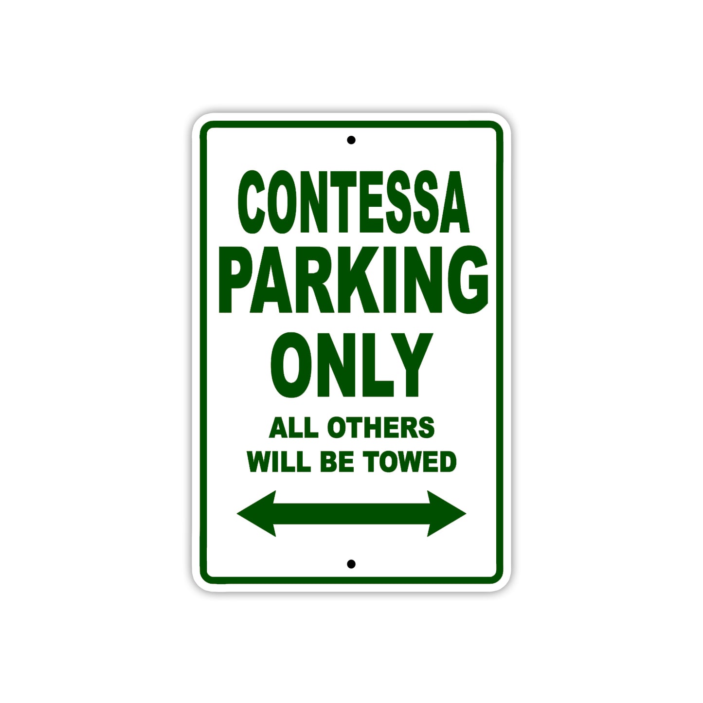 Contessa Boats Parking Only All Others Will Be Towed Sea Ocean Beach Lake Boat Aluminum Metal Sign Plate