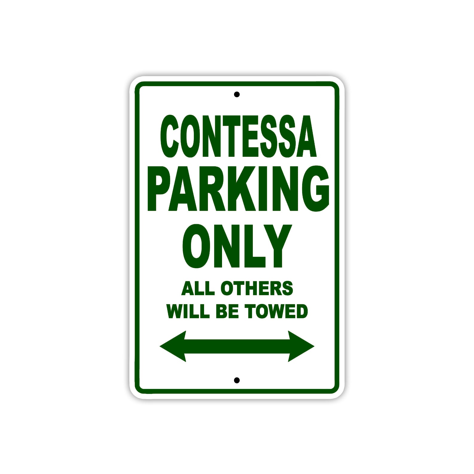 Contessa Boats Parking Only All Others Will Be Towed Sea Ocean Beach Lake Boat Aluminum Metal Sign Plate