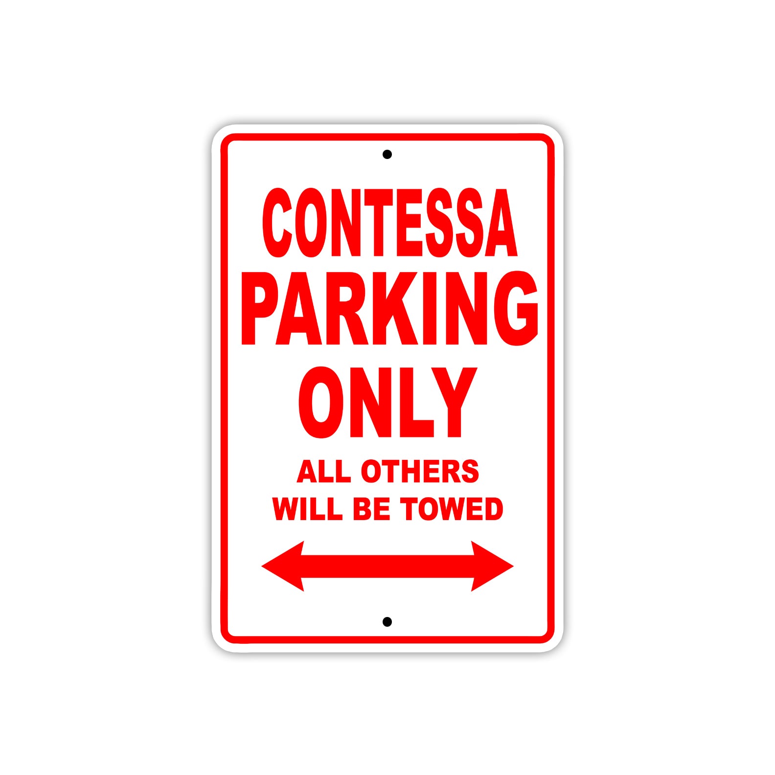 Contessa Boats Parking Only All Others Will Be Towed Sea Ocean Beach Lake Boat Aluminum Metal Sign Plate