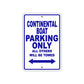 Continental Boat Boats Parking Only All Others Will Be Towed Sea Ocean Beach Lake Boat Aluminum Metal Sign Plate