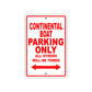 Continental Boat Boats Parking Only All Others Will Be Towed Sea Ocean Beach Lake Boat Aluminum Metal Sign Plate