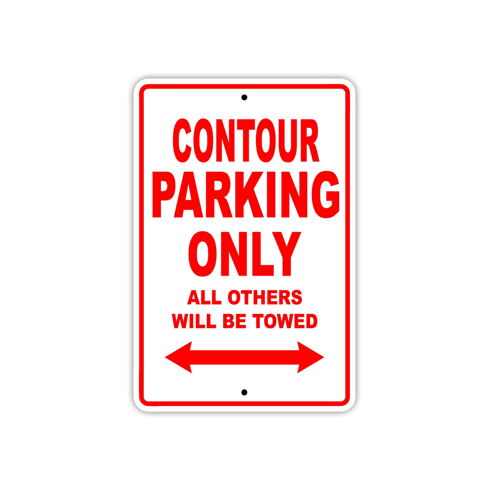 Contour Boats Parking Only All Others Will Be Towed Sea Ocean Beach Lake Aluminum Metal Sign Plate
