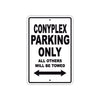 Conyplex Boats Parking Only All Others Will Be Towed Sea Ocean Beach Lake Aluminum Metal Sign Plate