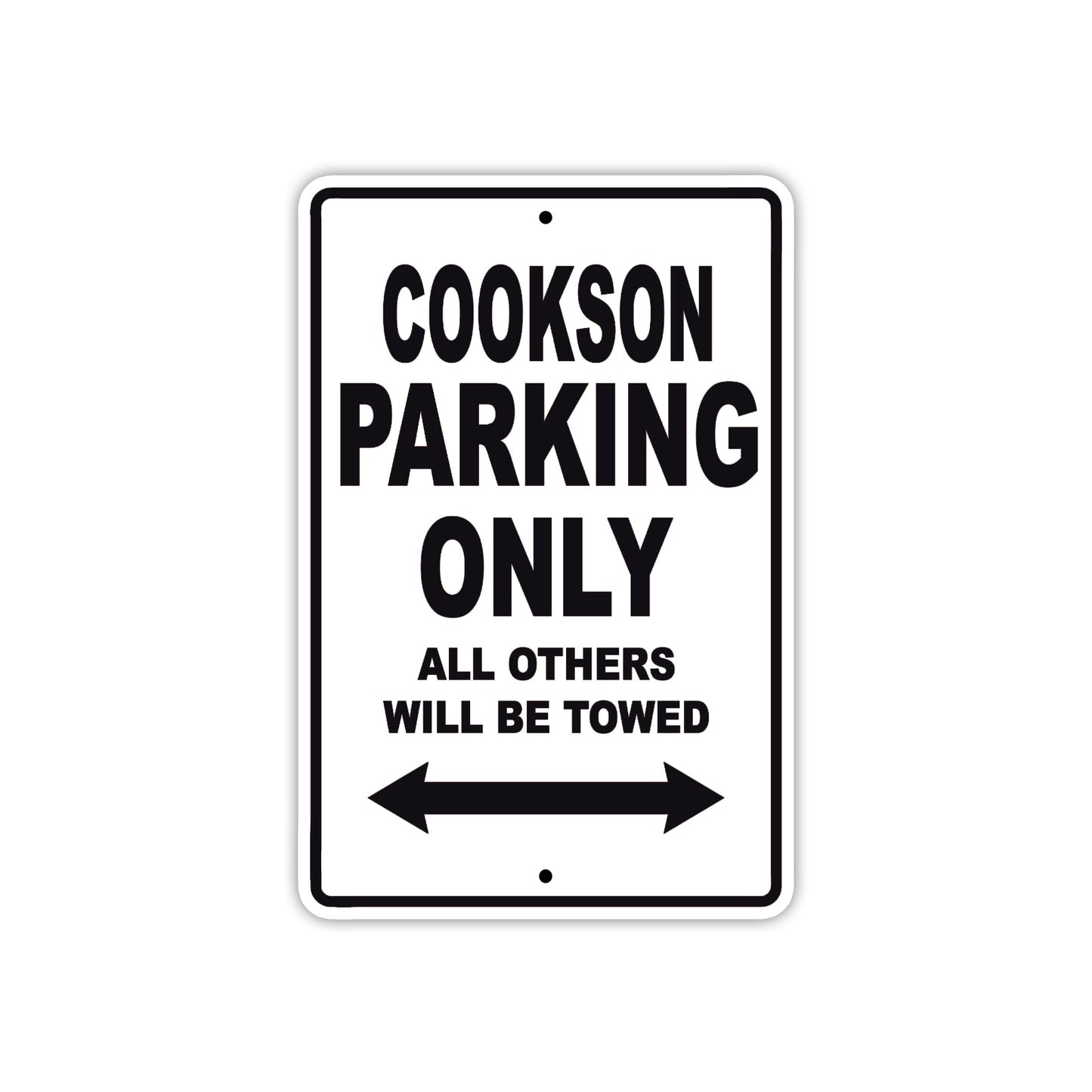 Cookson Boats Parking Only All Others Will Be Towed Sea Ocean Beach Lake Aluminum Metal Sign Plate