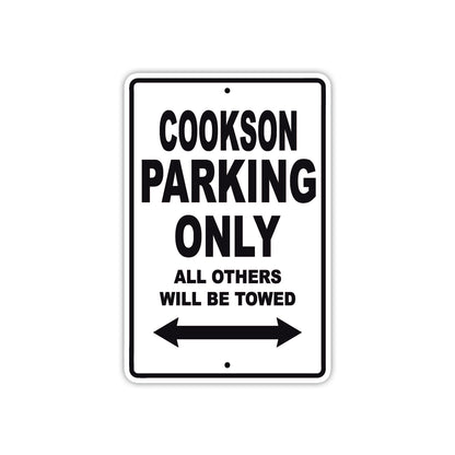 Cookson Boats Parking Only All Others Will Be Towed Sea Ocean Beach Lake Aluminum Metal Sign Plate