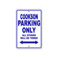 Cookson Boats Parking Only All Others Will Be Towed Sea Ocean Beach Lake Aluminum Metal Sign Plate