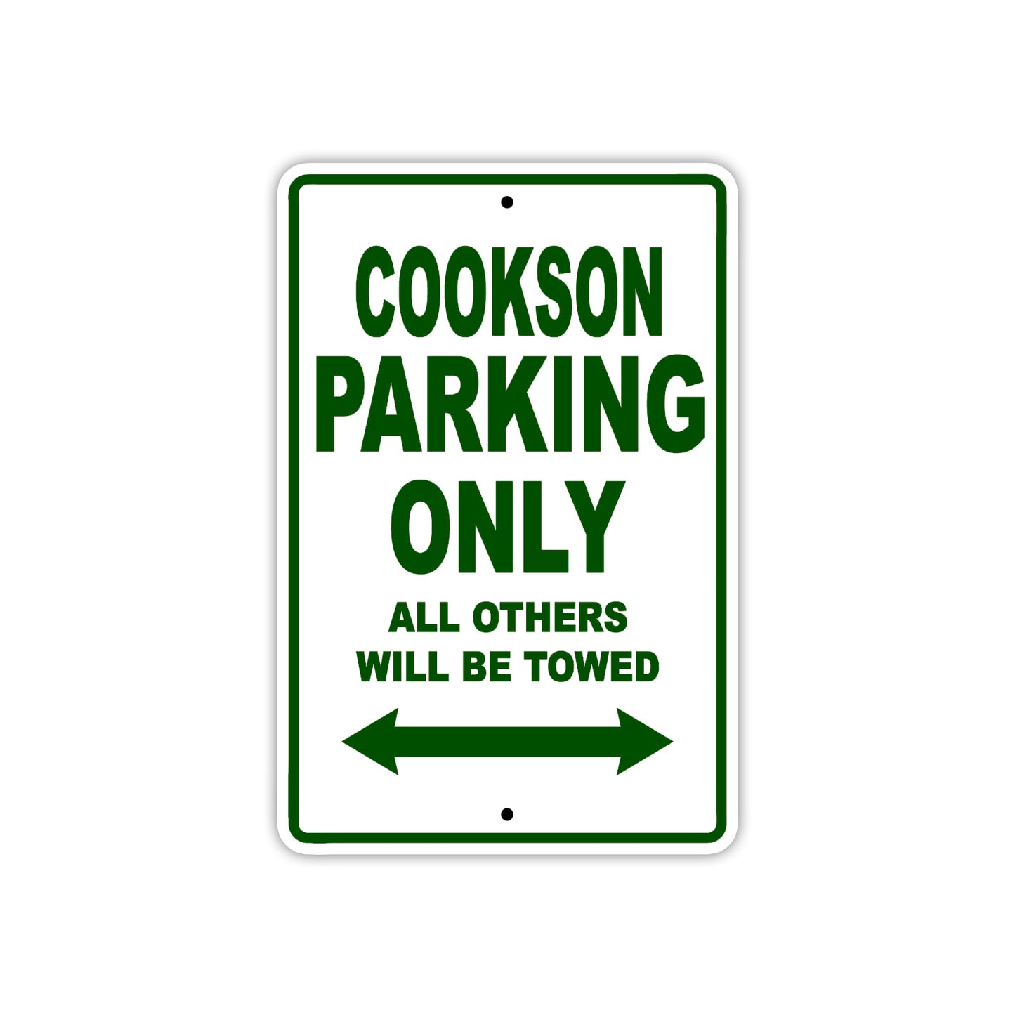 Cookson Boats Parking Only All Others Will Be Towed Sea Ocean Beach Lake Aluminum Metal Sign Plate