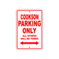 Cookson Boats Parking Only All Others Will Be Towed Sea Ocean Beach Lake Aluminum Metal Sign Plate