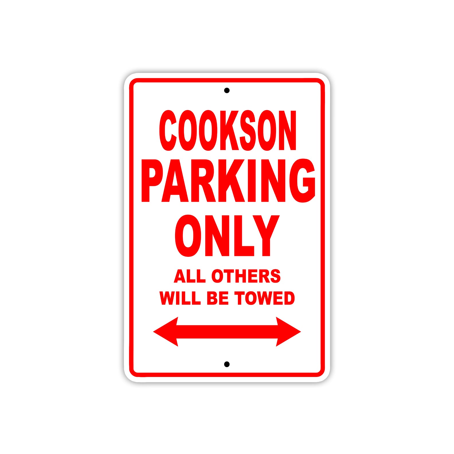 Cookson Boats Parking Only All Others Will Be Towed Sea Ocean Beach Lake Aluminum Metal Sign Plate