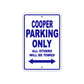 Cooper Boats Parking Only All Others Will Be Towed Sea Ocean Beach Lake Aluminum Metal Sign Plate