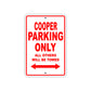 Cooper Boats Parking Only All Others Will Be Towed Sea Ocean Beach Lake Aluminum Metal Sign Plate