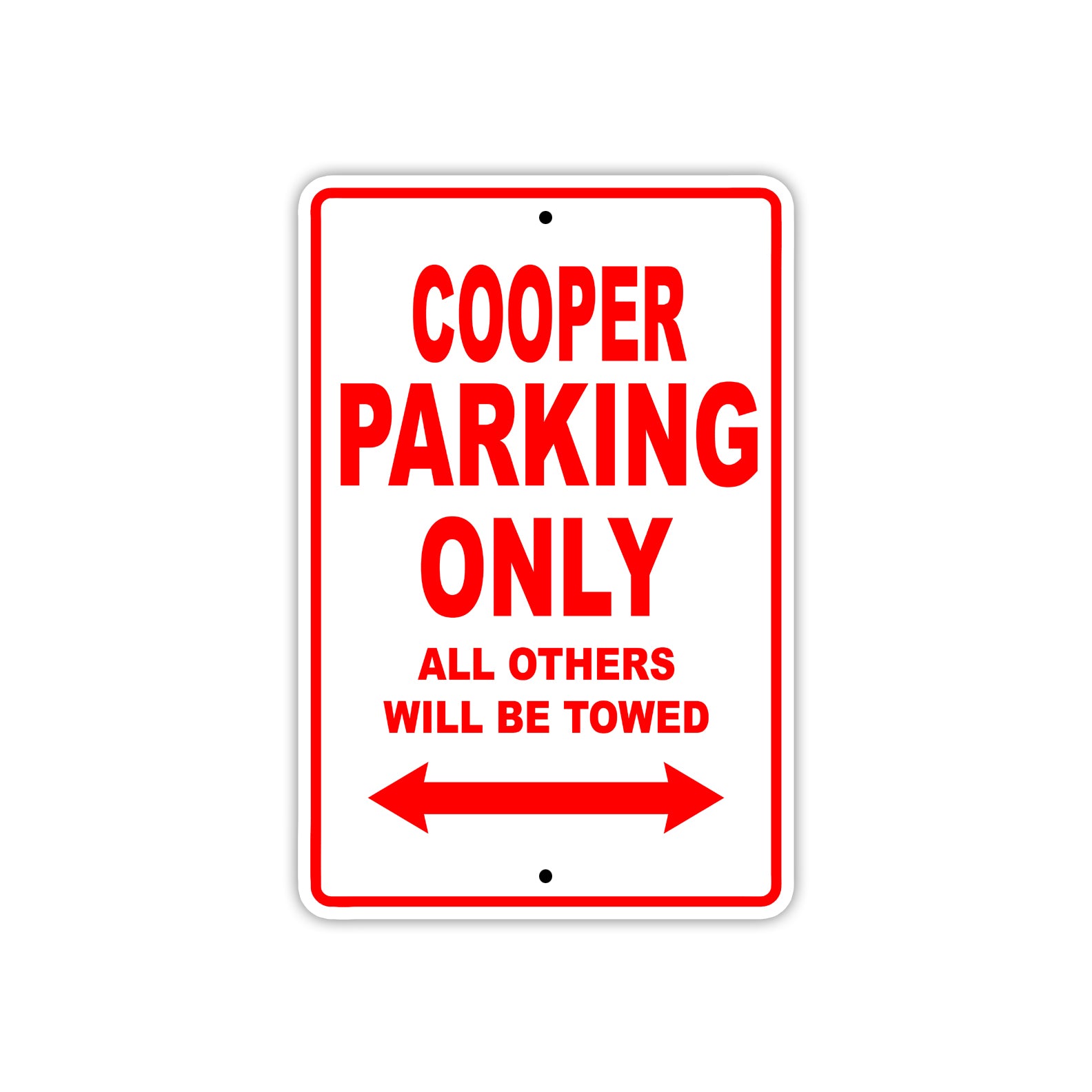Cooper Boats Parking Only All Others Will Be Towed Sea Ocean Beach Lake Aluminum Metal Sign Plate