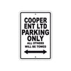 Cooper Ent Ltd Boats Parking Only All Others Will Be Towed Sea Ocean Beach Lake Aluminum Metal Sign Plate