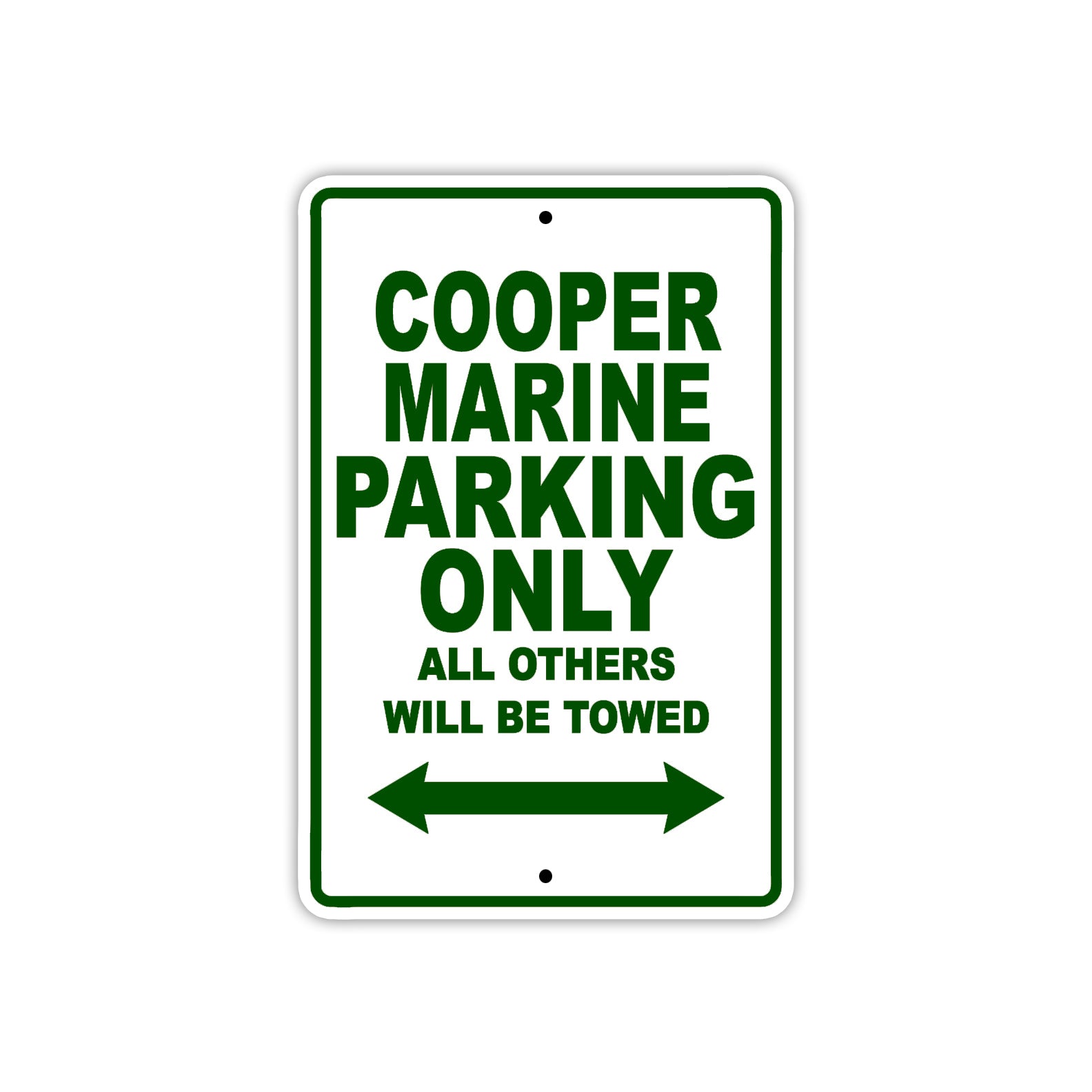 Cooper Marine Boats Parking Only All Others Will Be Towed Sea Ocean Beach Lake Aluminum Metal Sign Plate