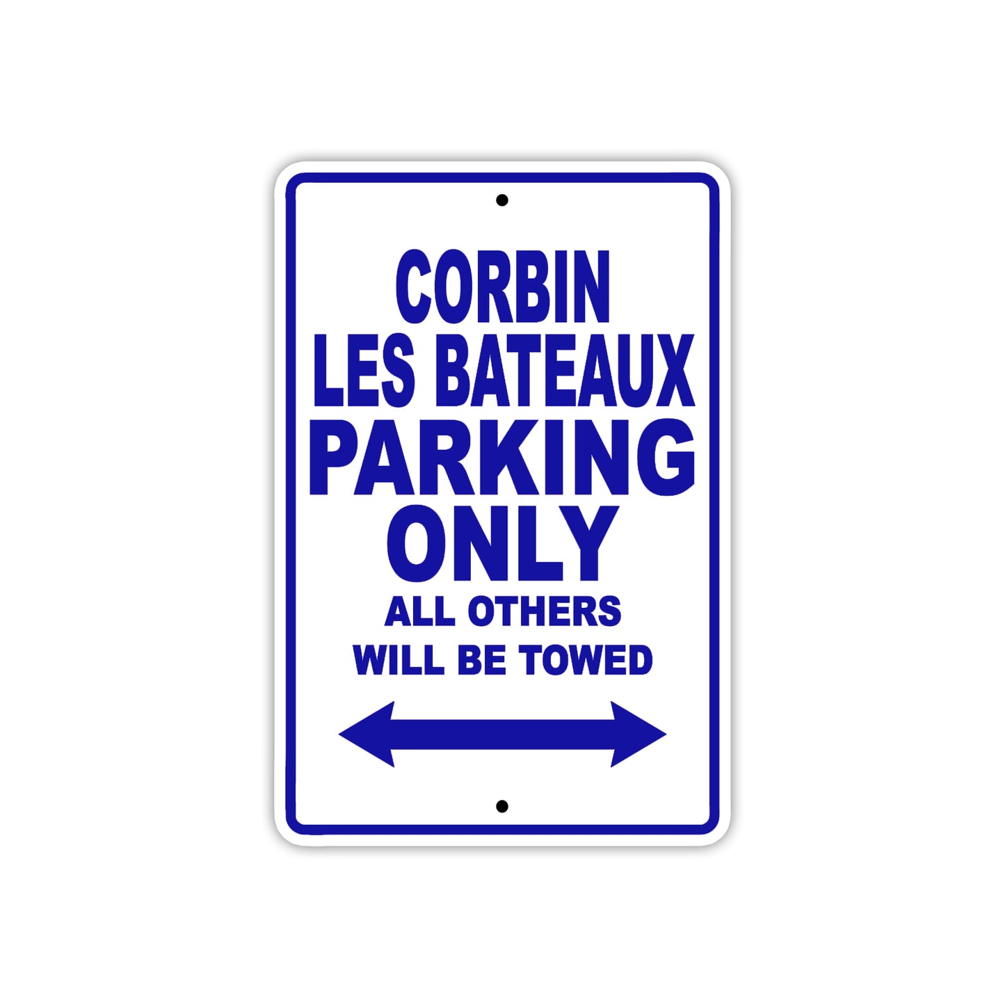 Corbin Les Bateaux Boats Parking Only All Others Will Be Towed Sea Ocean Beach Lake Aluminum Metal Sign Plate