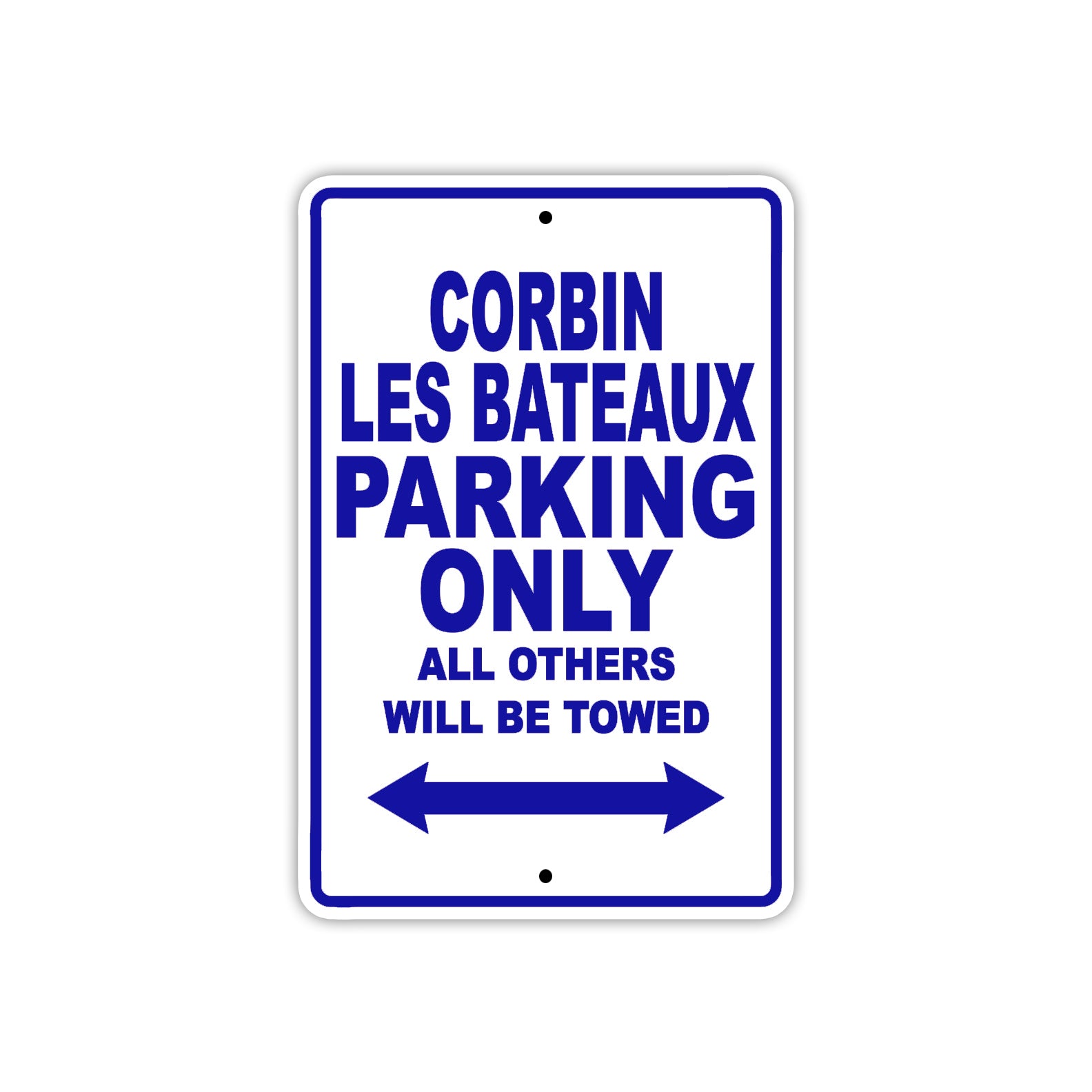 Corbin Les Bateaux Boats Parking Only All Others Will Be Towed Sea Ocean Beach Lake Aluminum Metal Sign Plate