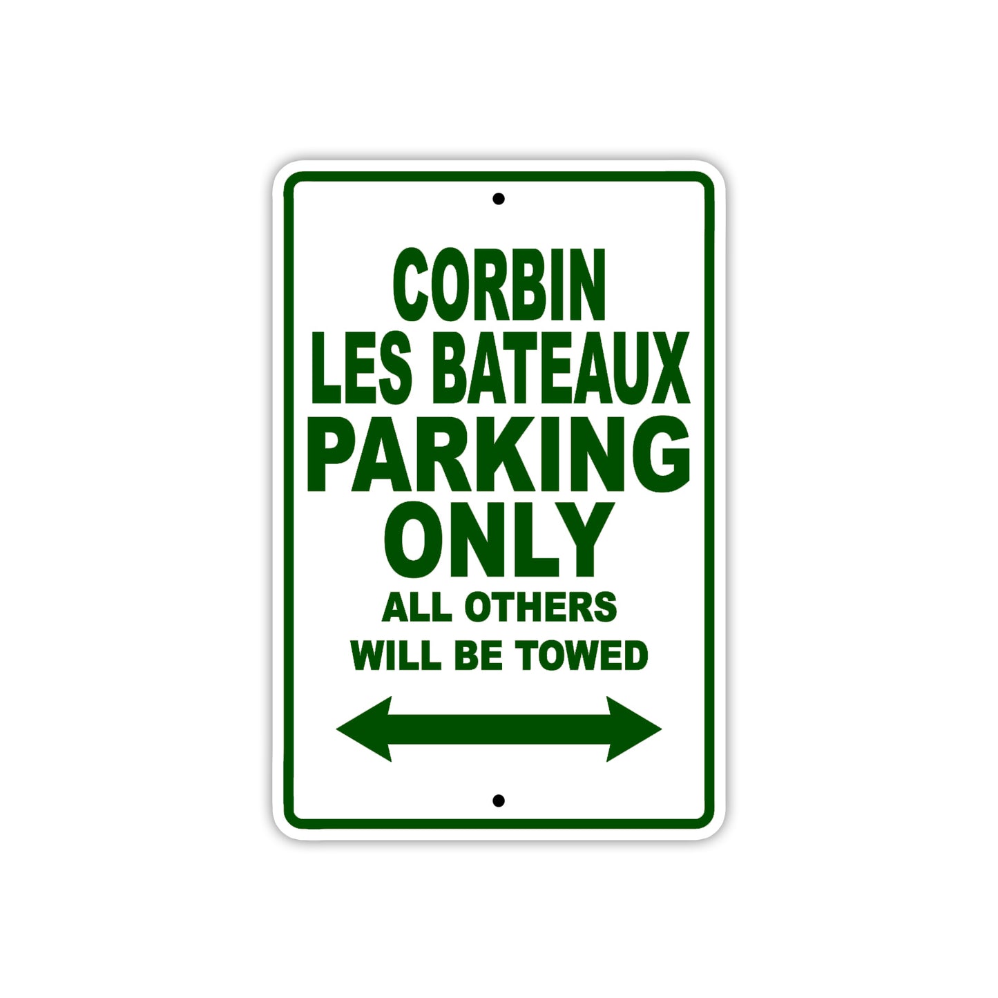 Corbin Les Bateaux Boats Parking Only All Others Will Be Towed Sea Ocean Beach Lake Aluminum Metal Sign Plate