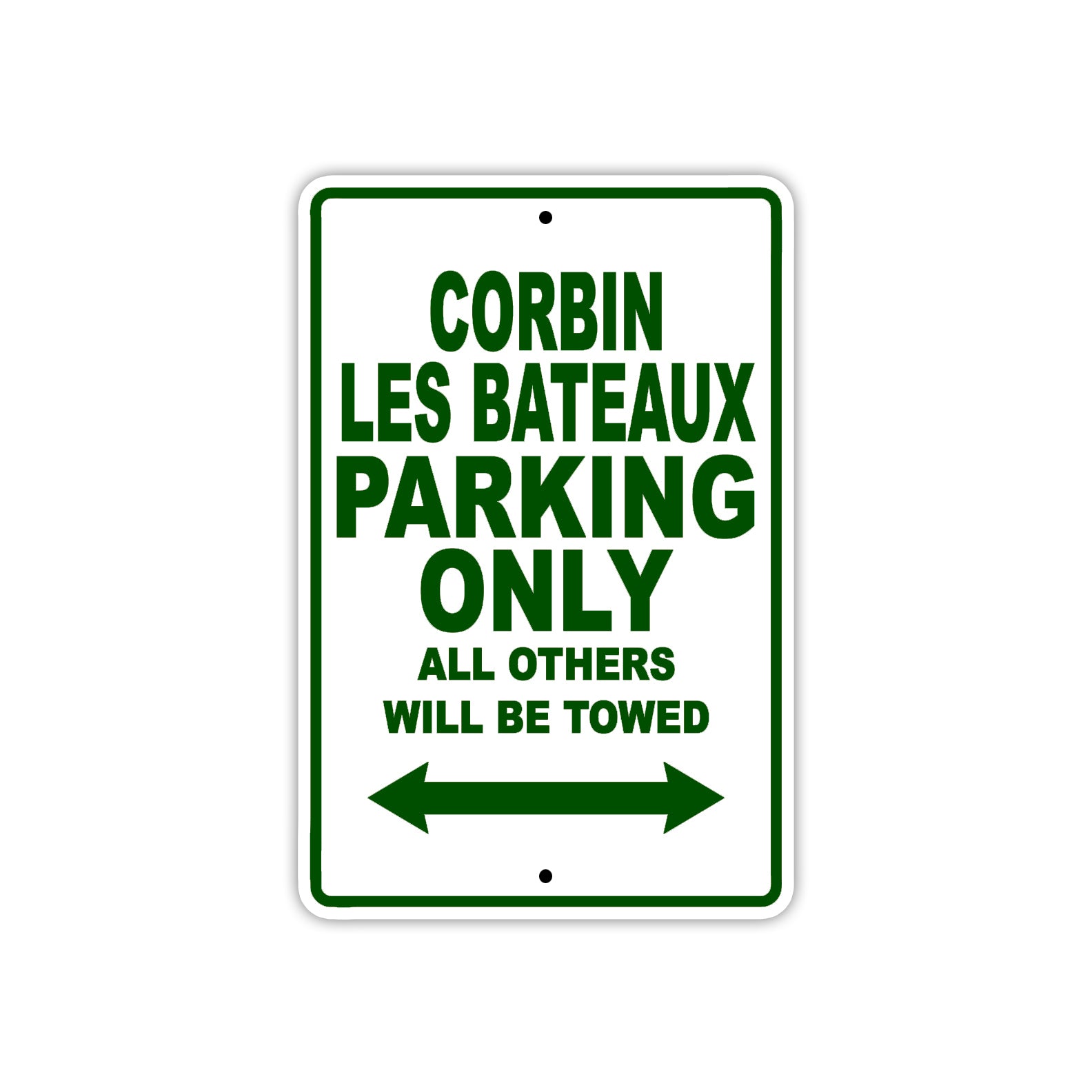 Corbin Les Bateaux Boats Parking Only All Others Will Be Towed Sea Ocean Beach Lake Aluminum Metal Sign Plate