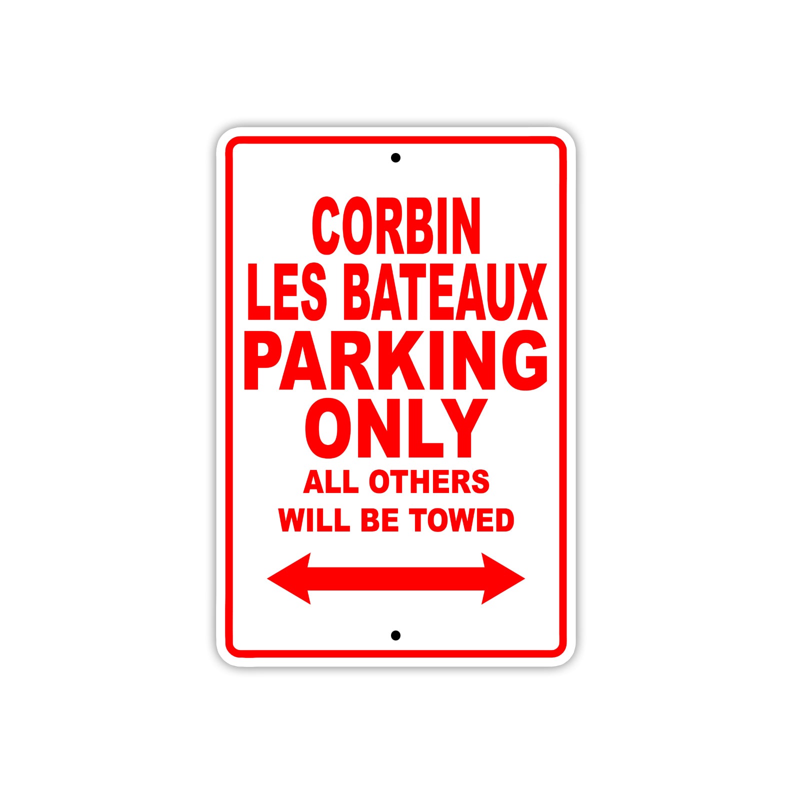 Corbin Les Bateaux Boats Parking Only All Others Will Be Towed Sea Ocean Beach Lake Aluminum Metal Sign Plate