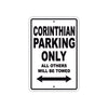 Corinthian Boats Parking Only All Others Will Be Towed Sea Ocean Beach Lake Aluminum Metal Sign Plate