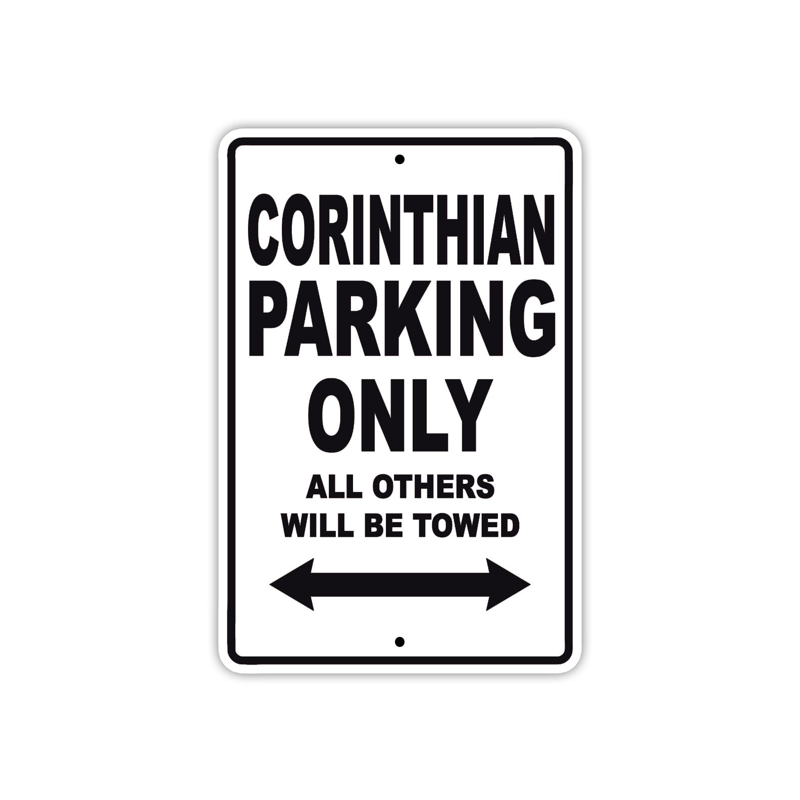 Corinthian Boats Parking Only All Others Will Be Towed Sea Ocean Beach Lake Aluminum Metal Sign Plate