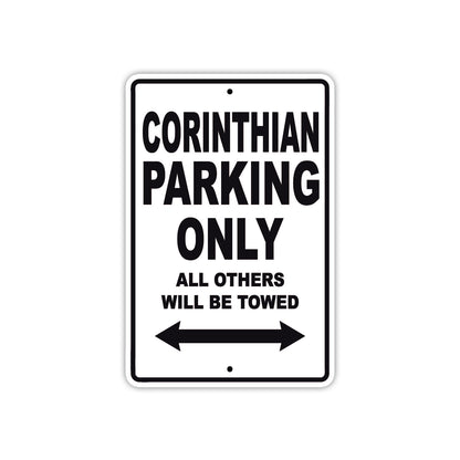 Corinthian Boats Parking Only All Others Will Be Towed Sea Ocean Beach Lake Aluminum Metal Sign Plate