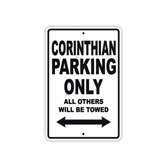 Corinthian Boats Parking Only All Others Will Be Towed Sea Ocean Beach Lake Aluminum Metal Sign Plate