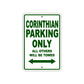 Corinthian Boats Parking Only All Others Will Be Towed Sea Ocean Beach Lake Aluminum Metal Sign Plate