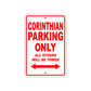 Corinthian Boats Parking Only All Others Will Be Towed Sea Ocean Beach Lake Aluminum Metal Sign Plate