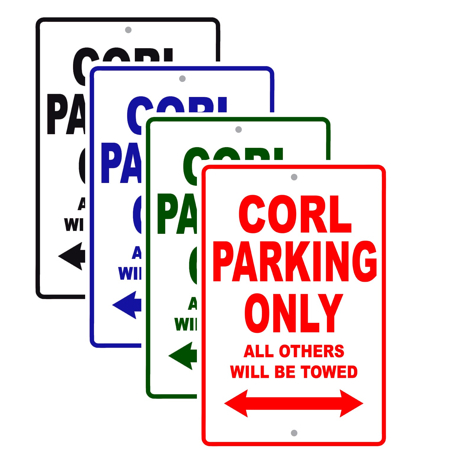 Corl Boats Parking Only All Others Will Be Towed Sea Ocean Beach Lake Aluminum Metal Sign Plate